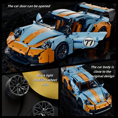 Ocs Orange Sports Car Building Blocks Racing Car Building Block Toy Set