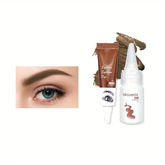 Waterproof Eyebrow Dye Kit Semi Permanent Coloring Cream