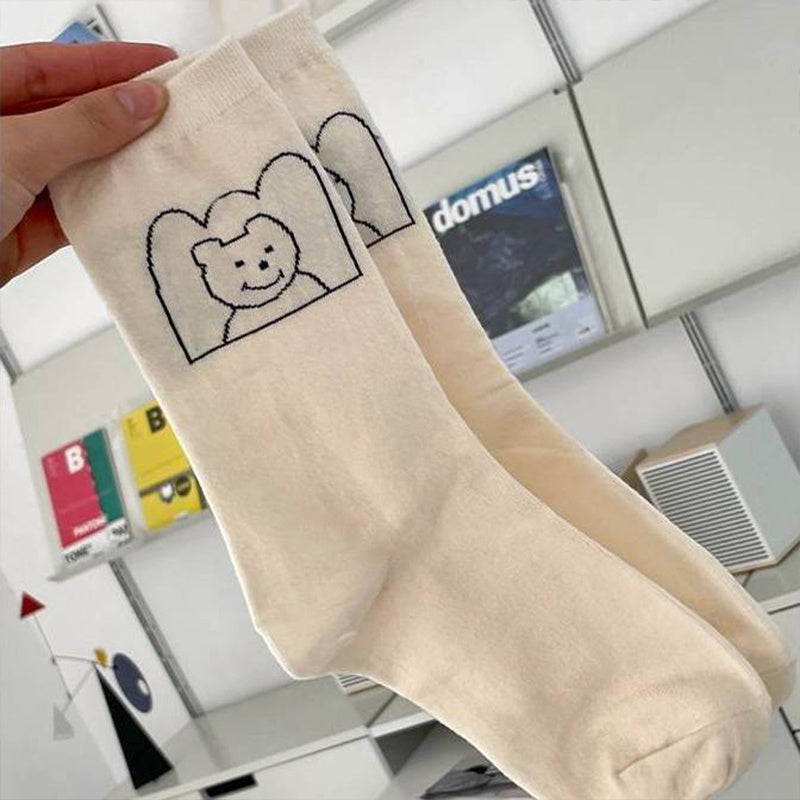 Women's Letter Pattern Crew Socks