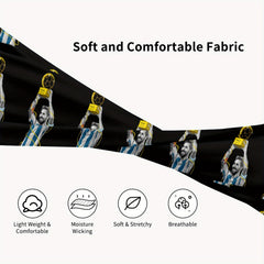One Piece Messi Sports Uniform with Headband for Yoga Fitness Running