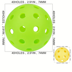 2pcs Indoor and Outdoor Pickleball Balls for Beginner Practice