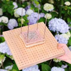 Large Rubber Wooden Crochet Blocking Board Set with 20 Pins