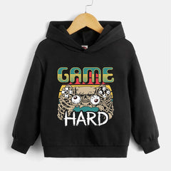 Scary Skeleton Gamepad Print Boys Hoodie