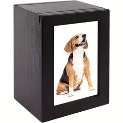 Wooden Pet Cremation Urn Box for Dogs and Cats