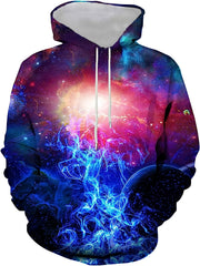 Starry Sky Print Hoodies For Men Graphic Sweatshirt Comfy Hooded Pullover