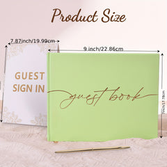 Wedding Guest Book With Pen & Sign Golden Foil Lettering Hardcover Palaroid