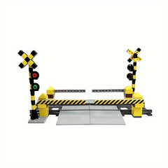 City Train Track Building Blocks Set with Signal Lights