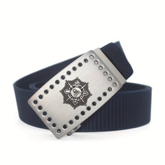 Men's Casual Canvas Nylon Belt with Smooth Buckle