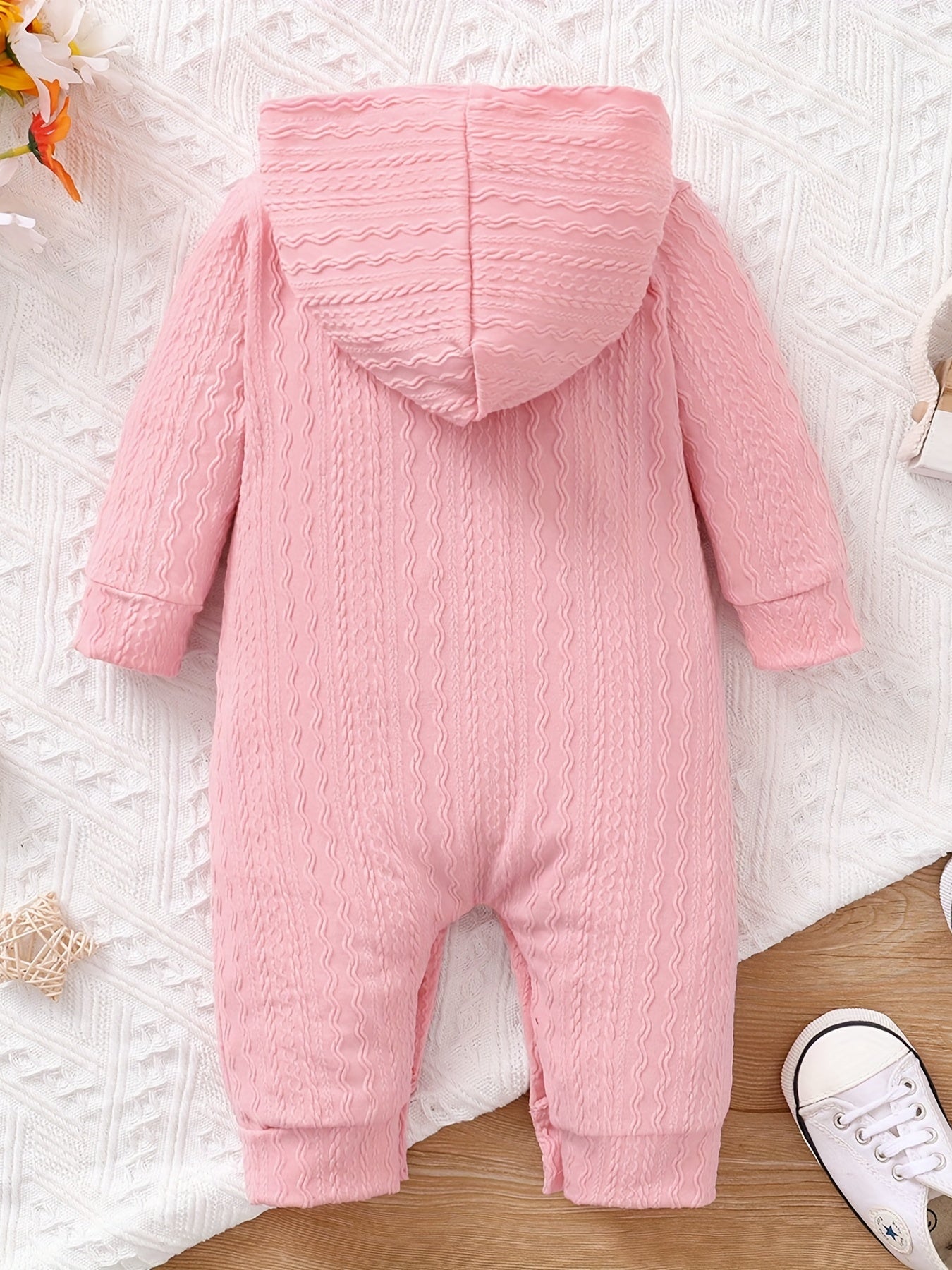 Baby Girls Daddys Girl Hooded Romper Jumpsuit