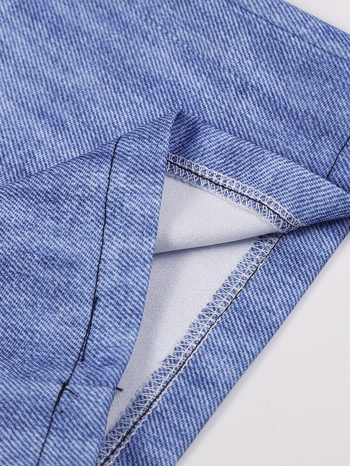 Leaf Print Flare Leg Jeans Casual Button Fly Denim Pants
