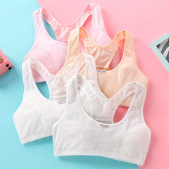 Girl's Sports Bra No Steel Ring No Trace Elastic Underwear