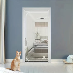 Thickened Pet Screen Door Fits Door Size 83 38inch Cat Resistant Mesh