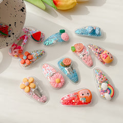 5pcs Sequin Transparent Hair Clips For Girls Hair Accessories