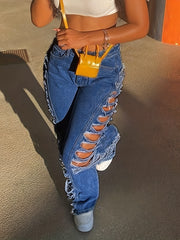 Sexy Ripped Distressed Denim Jeans for Women