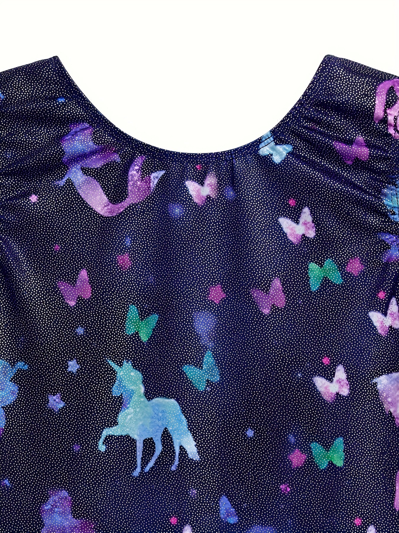Unicorn & Mermaid Graphic Ballet Leotard Dance Suit for Girls