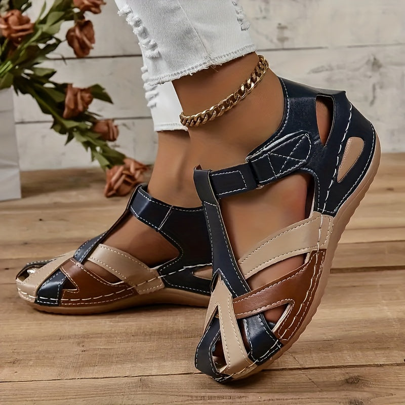 Women's Waterproof Wedge Sandals Hook & Loop Fastener