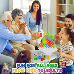 Balance Tower Building Set Colorful Family Party Game