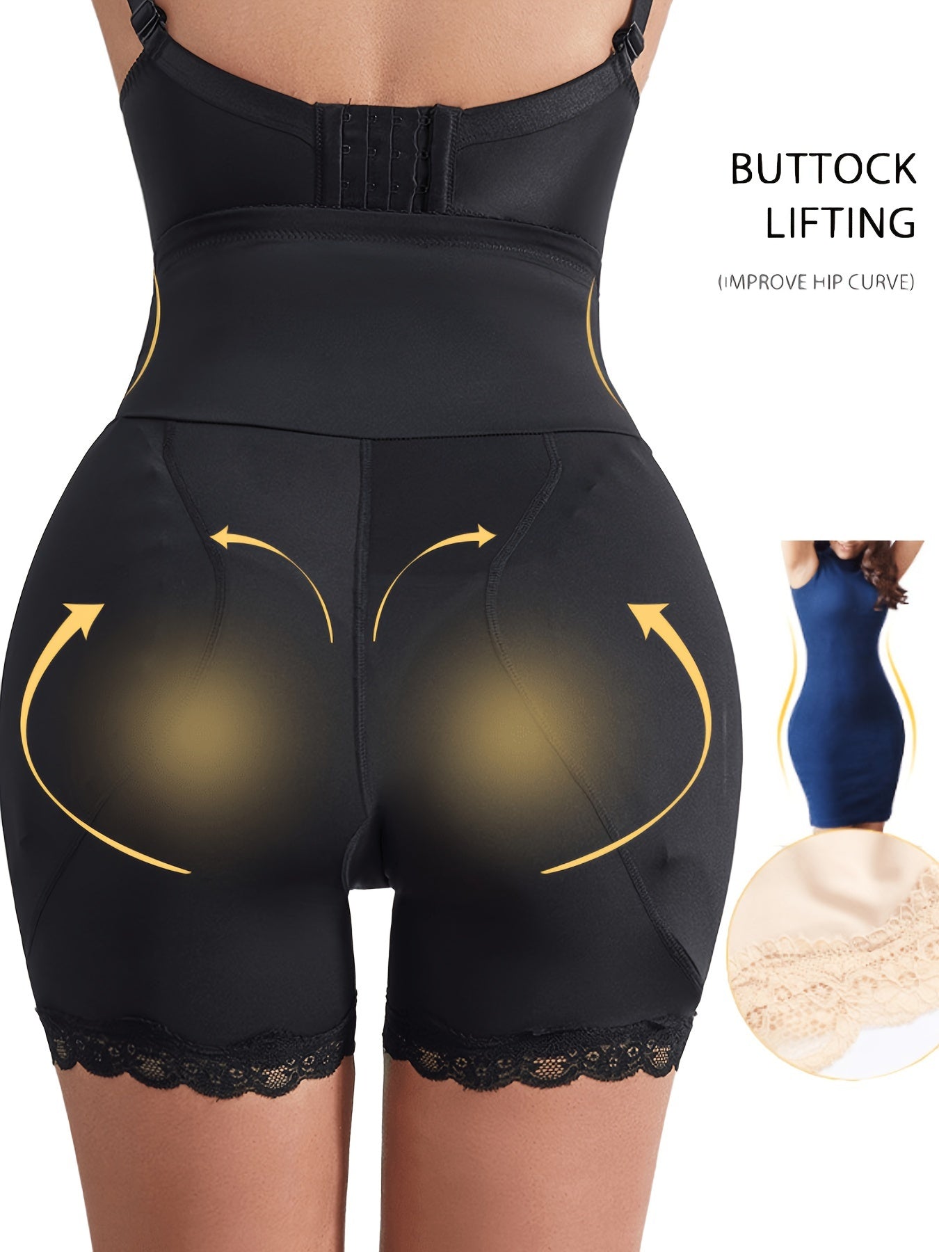 Lace Trim Shaping Panties Tummy Control Compression Panties