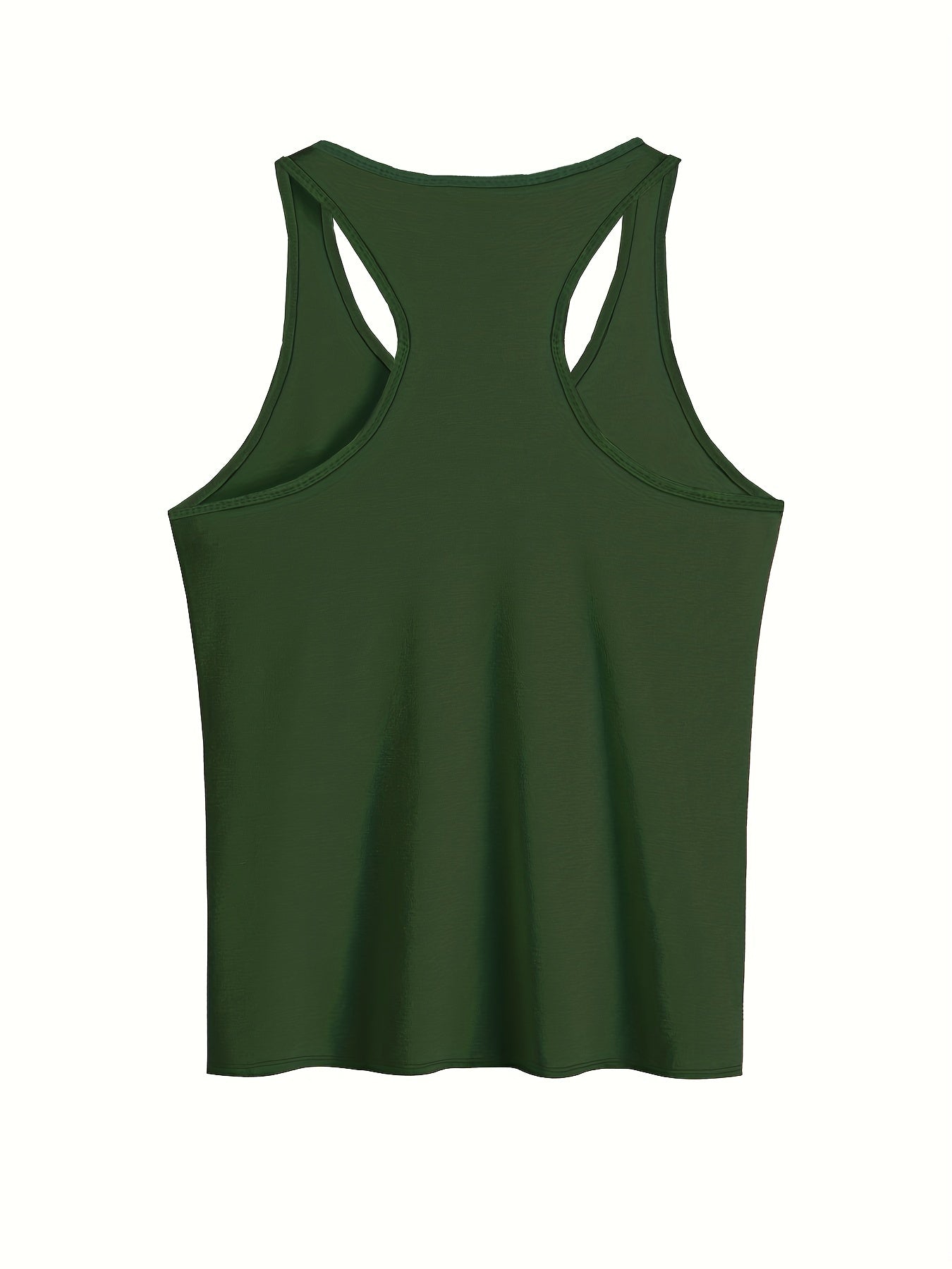 Slogan Print Round Neck Vest Top