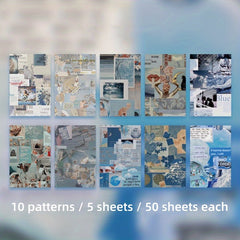 Retro Collage Paper for DIY Greeting Card and Journal, Romantic Notes