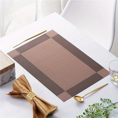 Set of 12 Plastic Place Mats with Diagonal Frame