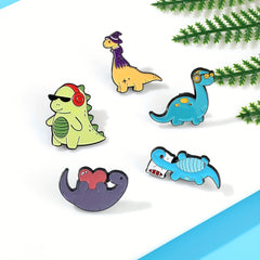 Dinosaur Enamel Pin for Backpacks & Clothes - Kids Holiday Gift
