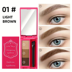 Eyebrow Stamp Stencils Kit One-Step Brows Powder Makeup Seal Eyebrow Powder
