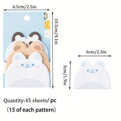 180 Sheets Cartoon Animal Sticky Notes for Home Office School Supplies