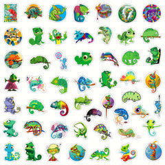 50pcs Chameleon Reptile Stickers DIY Creative Toys