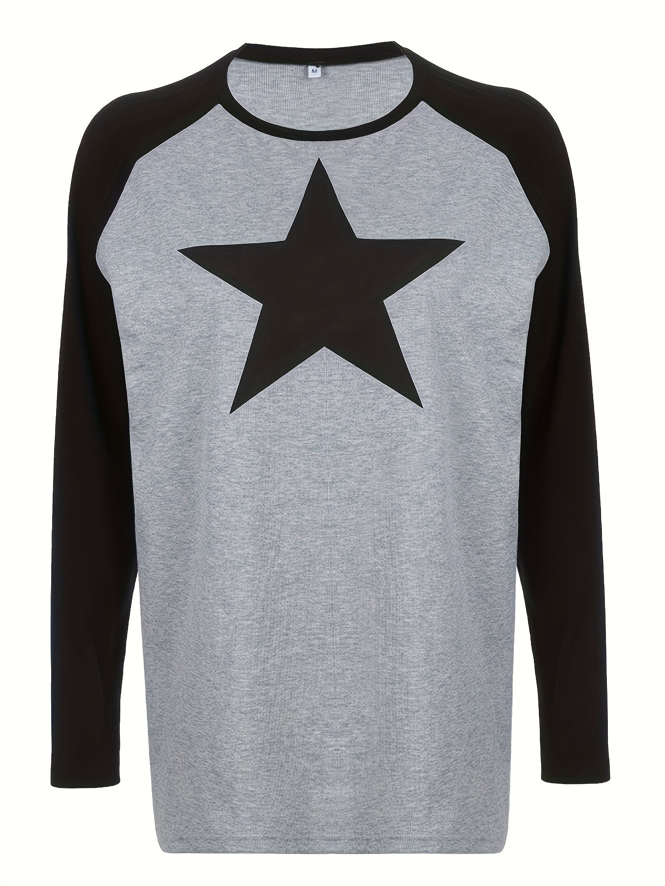 Retro Pentagram Print Long Sleeve Casual Sports T Shirt