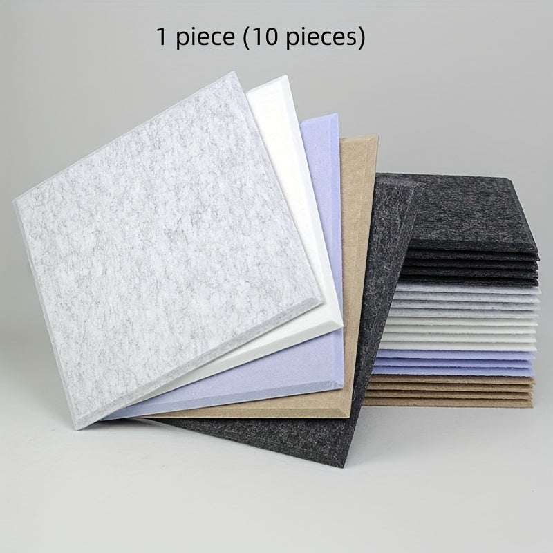 10pcs Adhesive Soundproof Panel 29x29x1.02cm High Density Wall Stickers