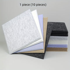 10pcs Adhesive Soundproof Panel 29x29x1.02cm High Density Wall Stickers