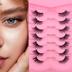 7 Pairs Cross Thick Fluffy Faux Mink False Eyelashes