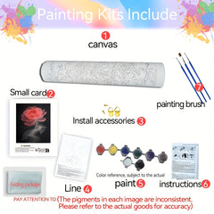 DIY Painting by Numbers Kit Flowers Novices Collection Christmas Birthday