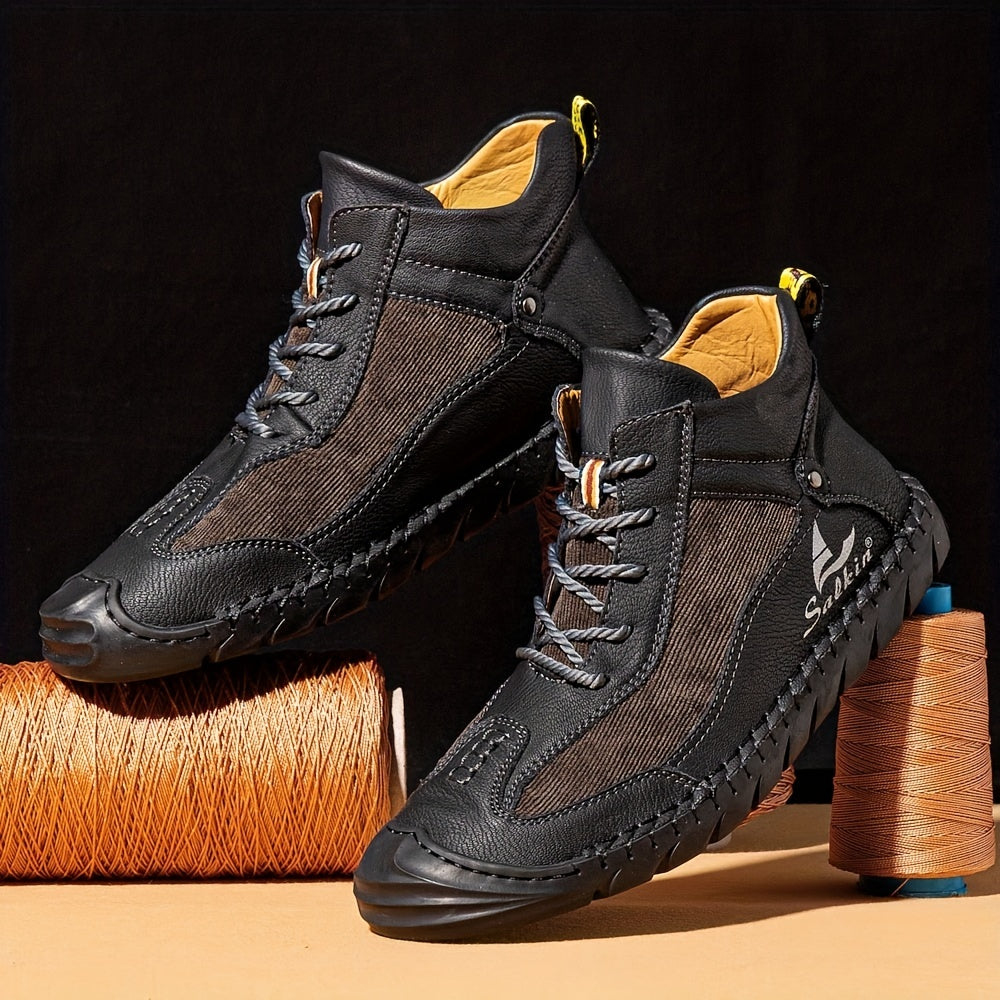 Men's High Top Chukka Boots Outdoor Non Slip Lace Up Boots