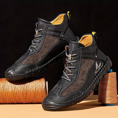 Men's High Top Chukka Boots Outdoor Non Slip Lace Up Boots