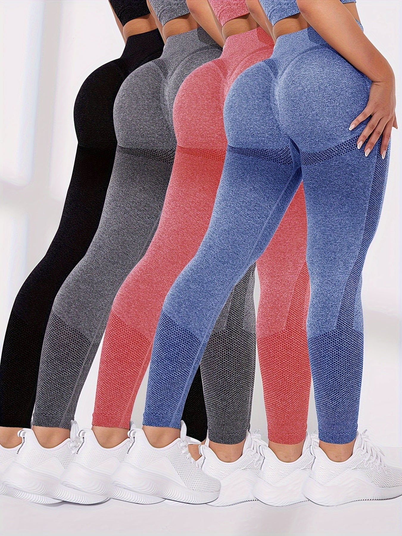 Solid Yoga Butt Lifting Tummy Control Leggings