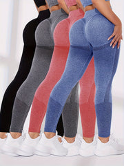 Solid Yoga Butt Lifting Tummy Control Leggings