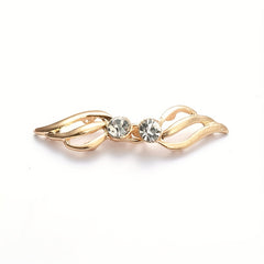 Rhinestone Alloy Pair Buckle Sweater Clip for Stand Collar