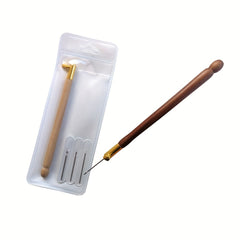 4pcs French Embroidery Crochet with Beech Handle