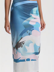 Abstract Print Slim Skirt Casual Every Skirt Women's Clothing