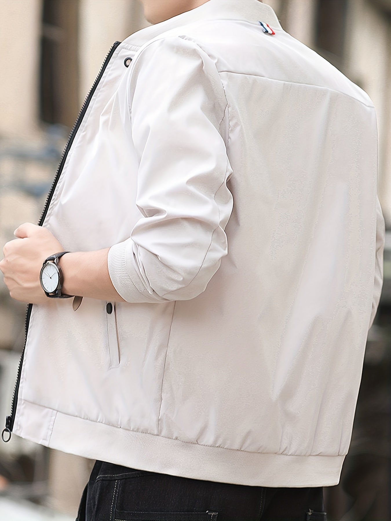 Men's Regular Fit Baseball Jacket Zip-Up Thin Casual Youth Men