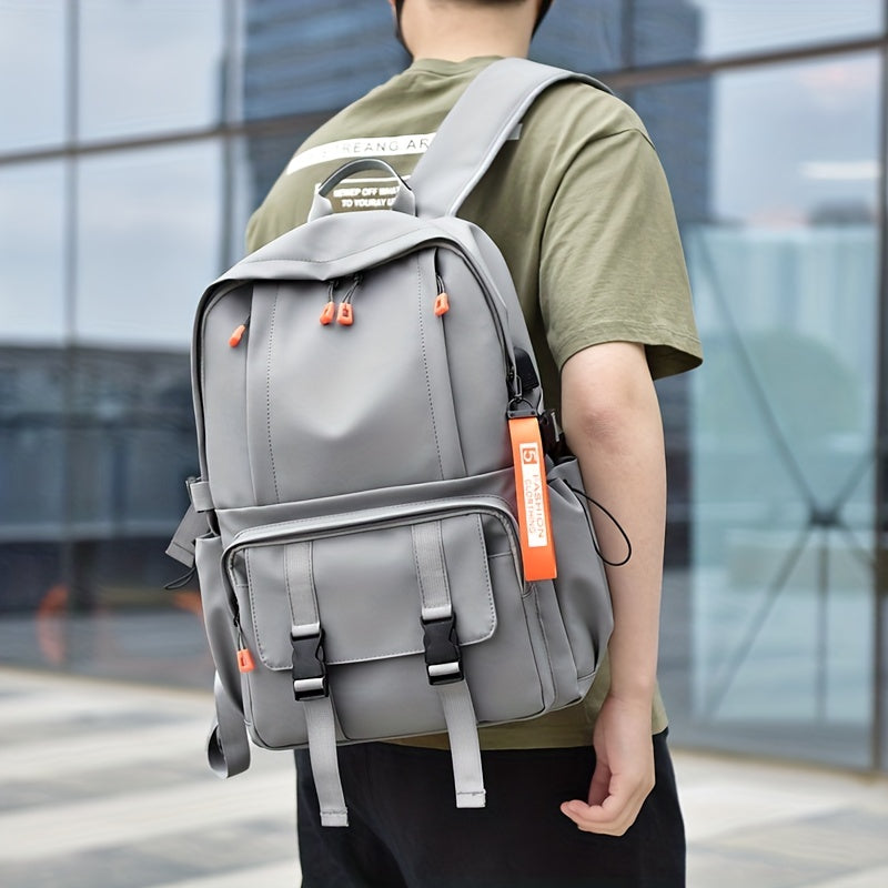 Men's Nylon Travel Backpack With USB Charging Port