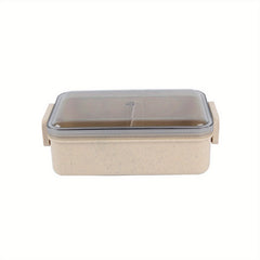 Single Layer Wheat Straw Lunch Box Leakproof Food Container