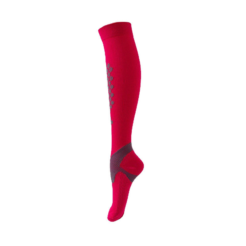 3pairs Diamond Honeycomb Calves Jump Exercise Compression Socks