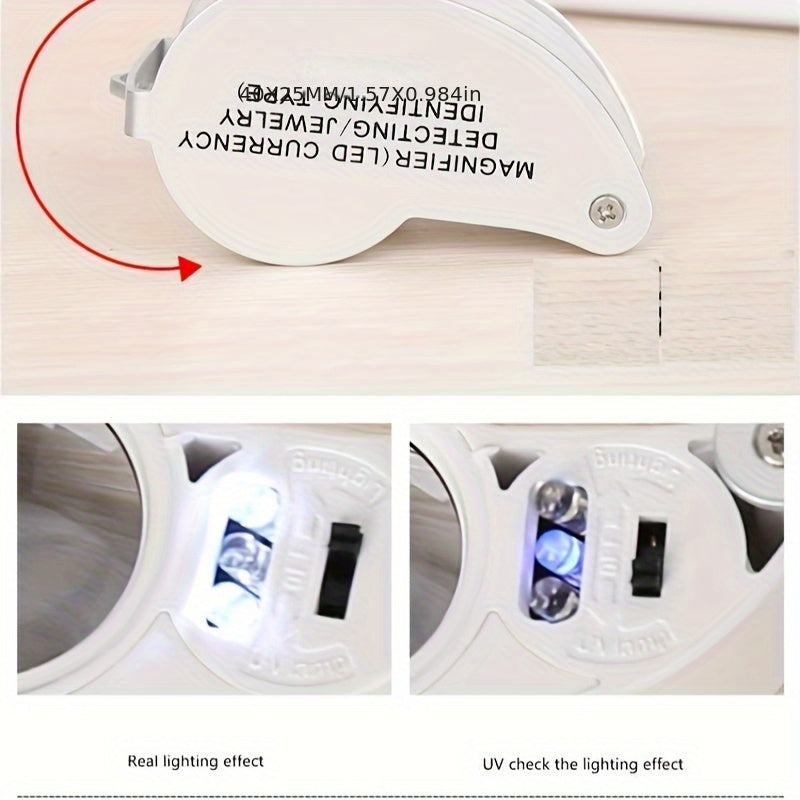 LED UV Illuminated Jeweler Loupe Magnifier BM MG6026