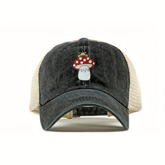 Mushroom Frog Trucker Hat Mesh Baseball Cap Golf Sun Hats