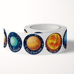 500pcs Planet Animal Thank You Self-adhesive Sticker