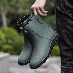 Men's Waterproof Knee High Rain Boots for Outdoor Working Fishing