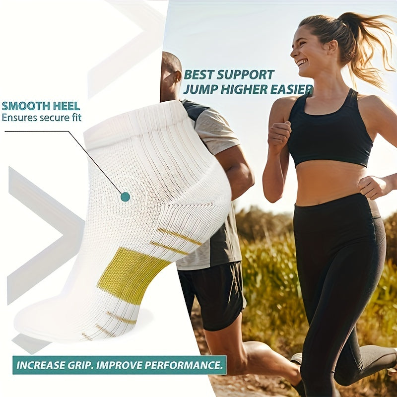 Men's Mid Crew Sport Socks - Sweat Absorbing Nylon Blend - Comfy & Breathable